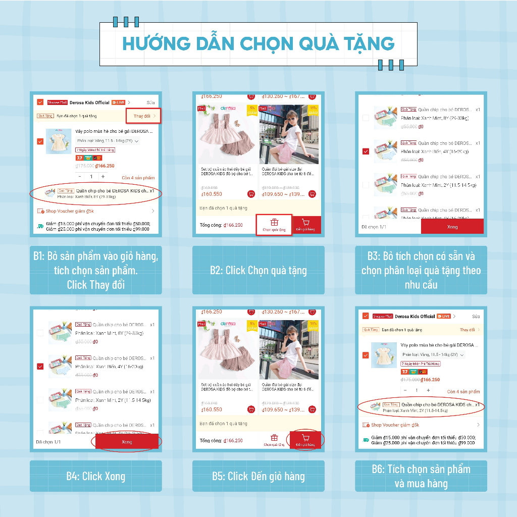 Set bộ váy bé gái DEROSA KIDS cho bé từ 1 đến 4 tuổi ZSK23-730B