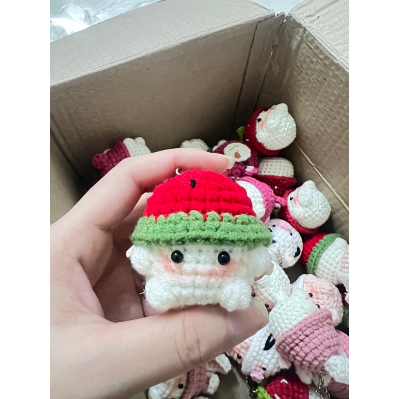 Móc khoá len bé nấm