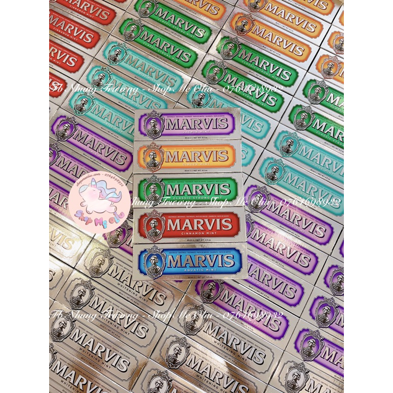 Kem đánh răng Marvis chính hãng Ý cao cấp đủ mùi - Giúp làm trắng/bảo vệ răng nướu 85ml