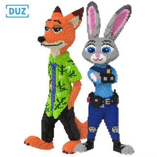 xếp hình cáo nick và thỏ judy 68cm 74cm 75cm 92cm Đồ chơi lắp ráp mô hình Xếp hình nano 3d nanoblocks