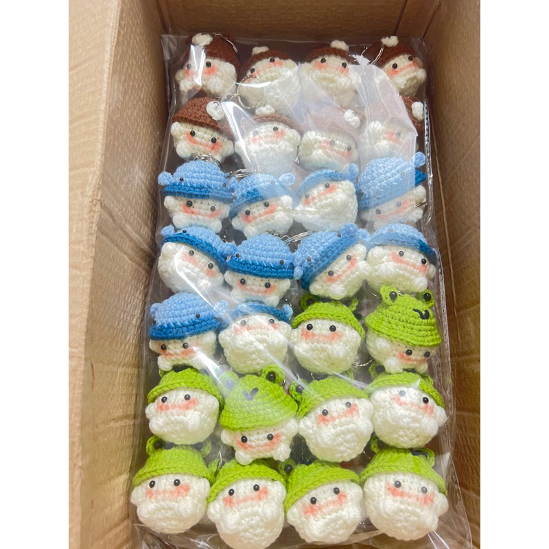 Móc khoá len bé nấm