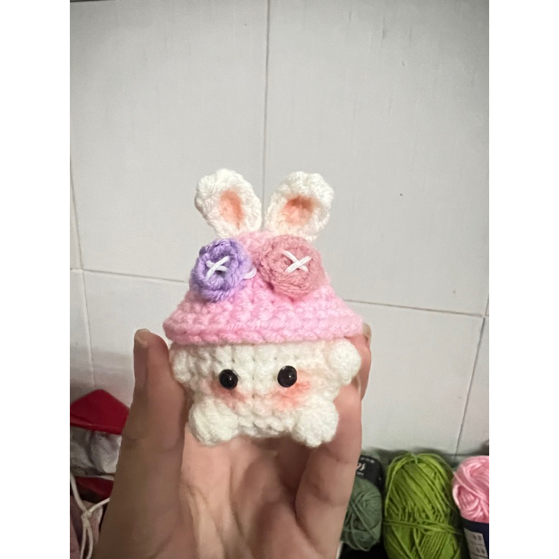 Móc khoá len bé nấm