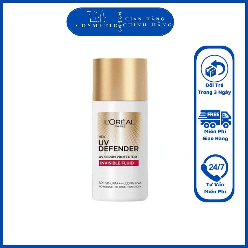 Kem Chống Nắng L’Oreal UV Defender SPF50+ và PA++++ Vạch Đỏ, Ngăn Ngừa Lão Hóa,Chăm Sóc Da