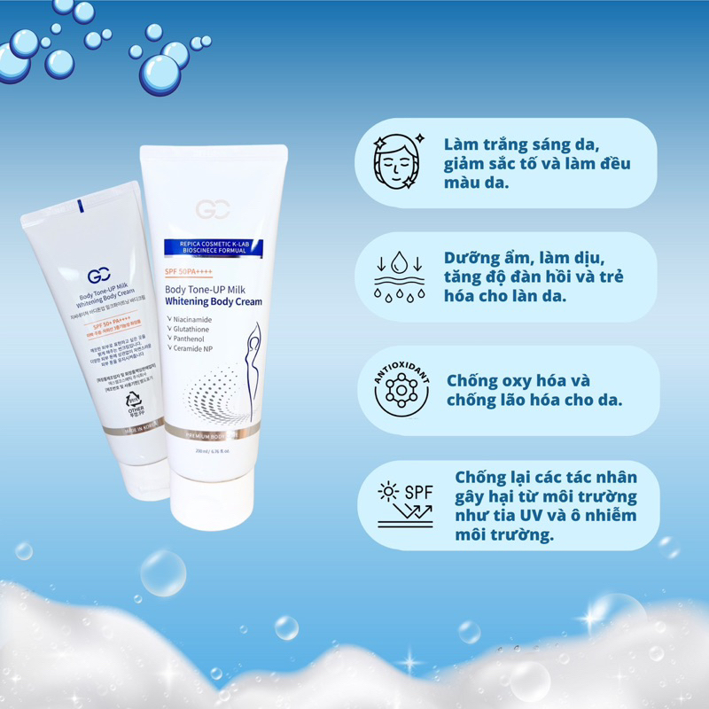 🌅 Kem Dưỡng Trắng nâng tone Body GC Body Tone-Up