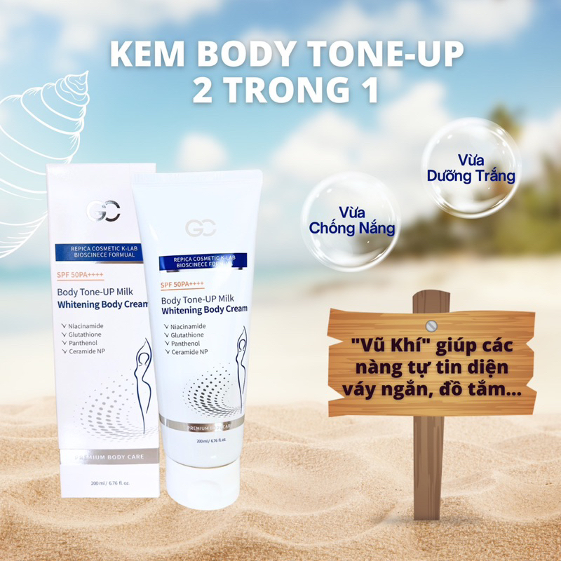 🌅 Kem Dưỡng Trắng nâng tone Body GC Body Tone-Up