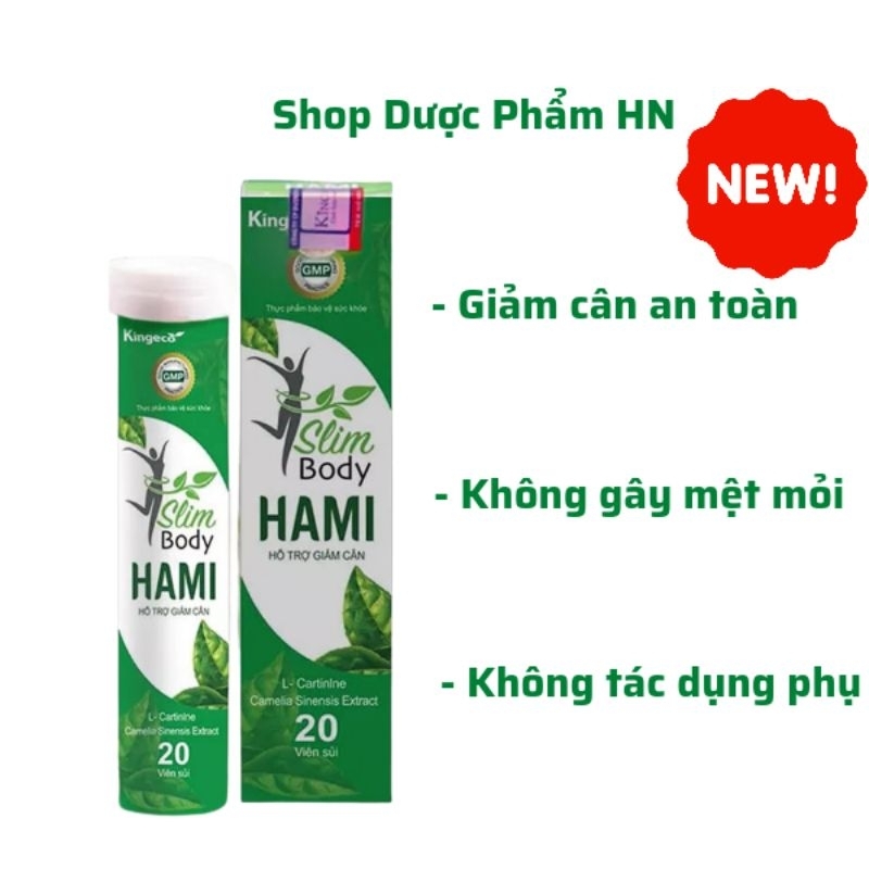 Giảm cân Slim Hami thế hệ mới Chính Hãng Sunite - Hộp 20 Viên Sủi, Sản phẩm không phải là thuốc