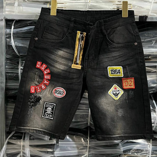 quần short jean nam ngắn đen rách khóa kéo lệch thêu logo mẫu mới đẹp,ảnh chụp thật được kiểm hàng