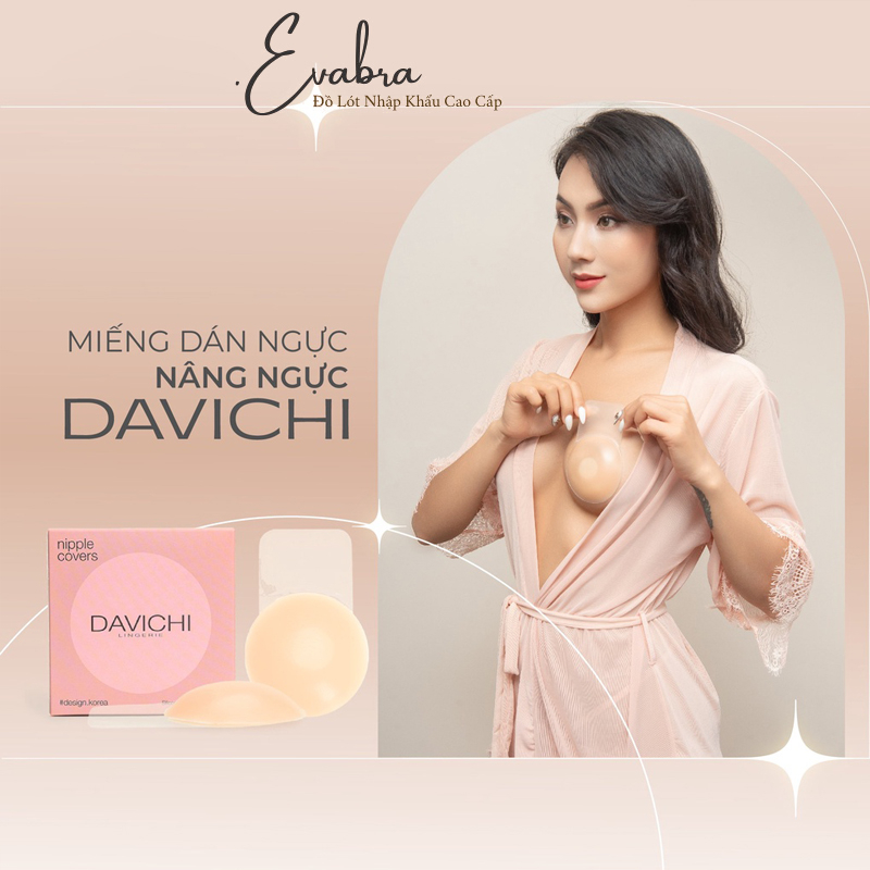 Miếng dán ngực nâng ngực DAVICHI Silicone lifting nipple covers EVA BRA 4.0