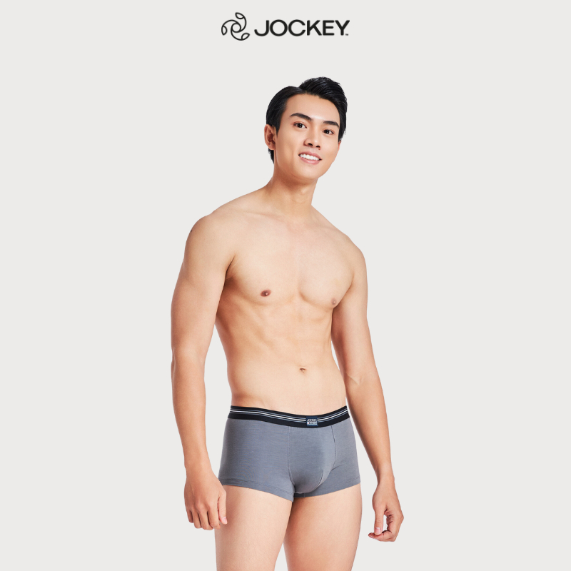 Quần Lót Nam Thun Bamboo Jockey Dáng Trunk Co Giãn Thoải Mái Màu Xám đậm - J1249_P1