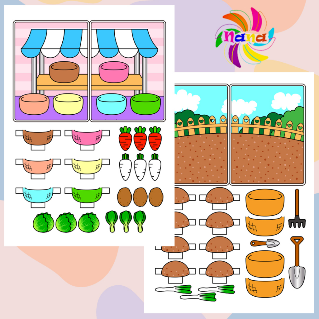 Bộ Kit tự làm sách đồ chơi Nhà Thỏ bé trải nghiệm trồng cây dễ thương cho bé mã 004