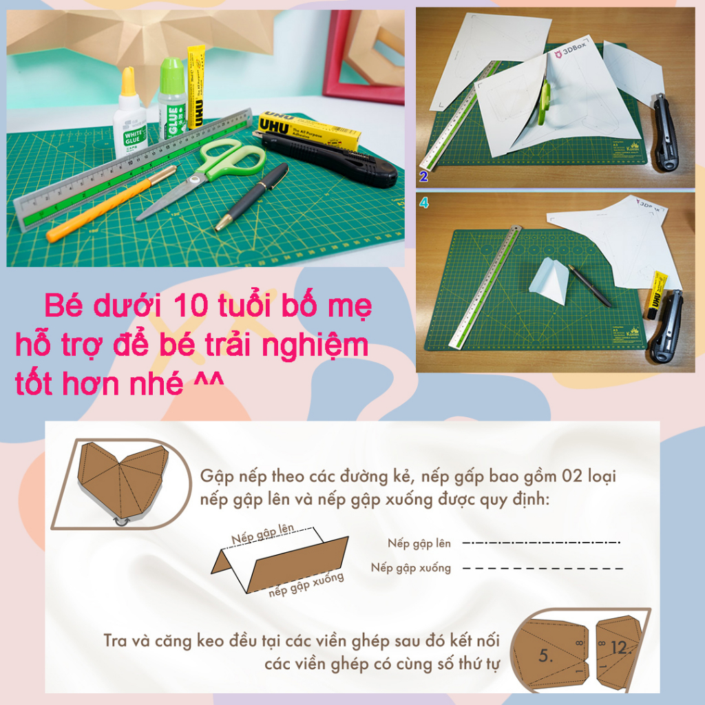 Bộ Kit tự làm sách đồ chơi Nhà Thỏ bé trải nghiệm trồng cây dễ thương cho bé mã 004