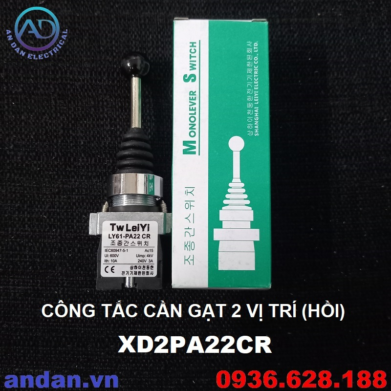Công tắc cần gạt 2 - 4 vị trí Hồi  phi 22mm, XD2PA22CR - XD2PA24CR