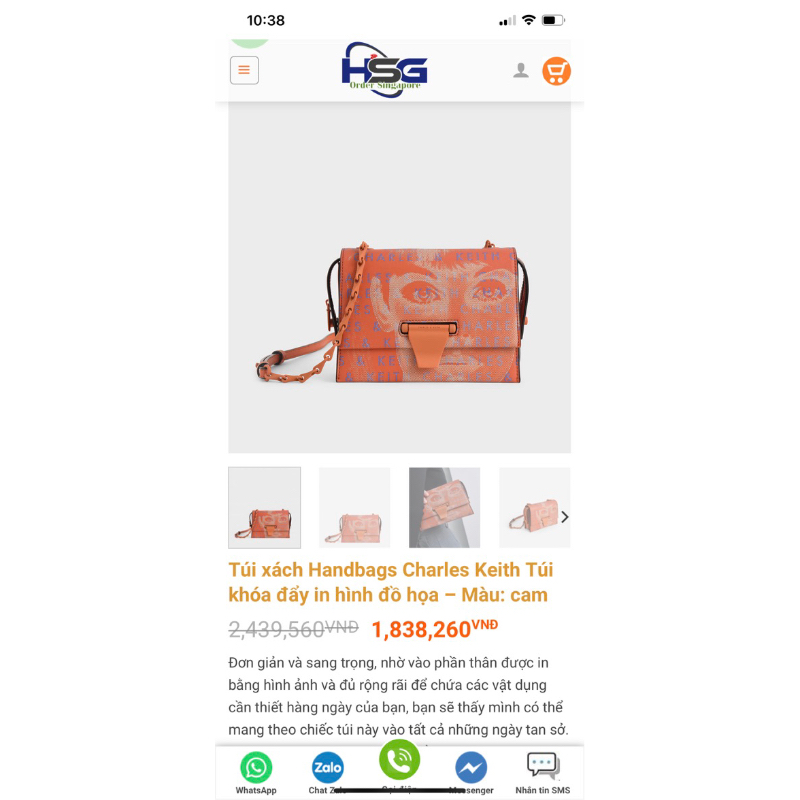 Pass túi C&K auth new