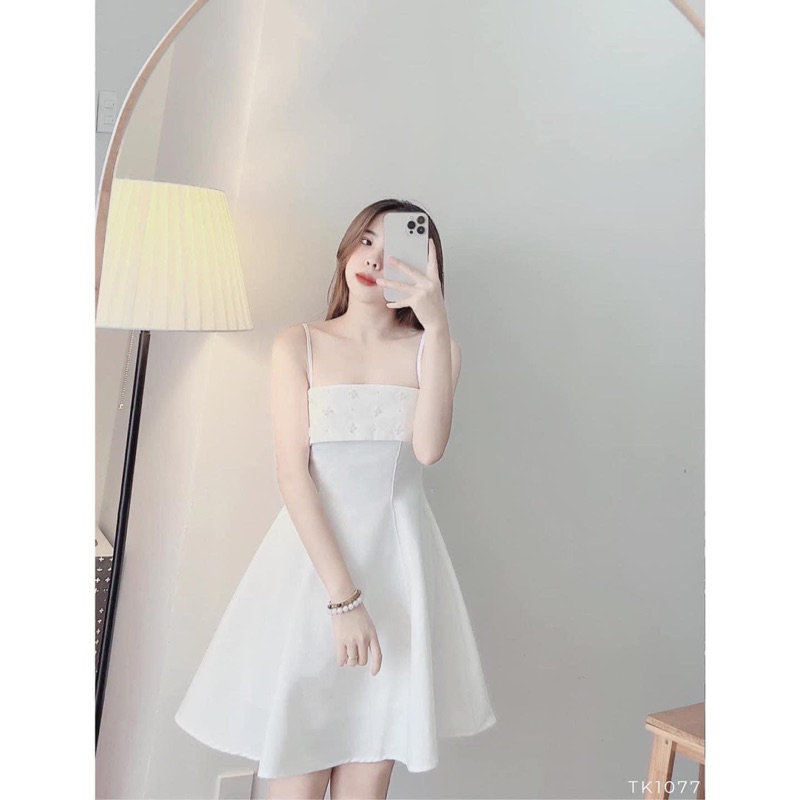 Đầm xoè váy hai dây dự tiệc siêu xinh - TK1065