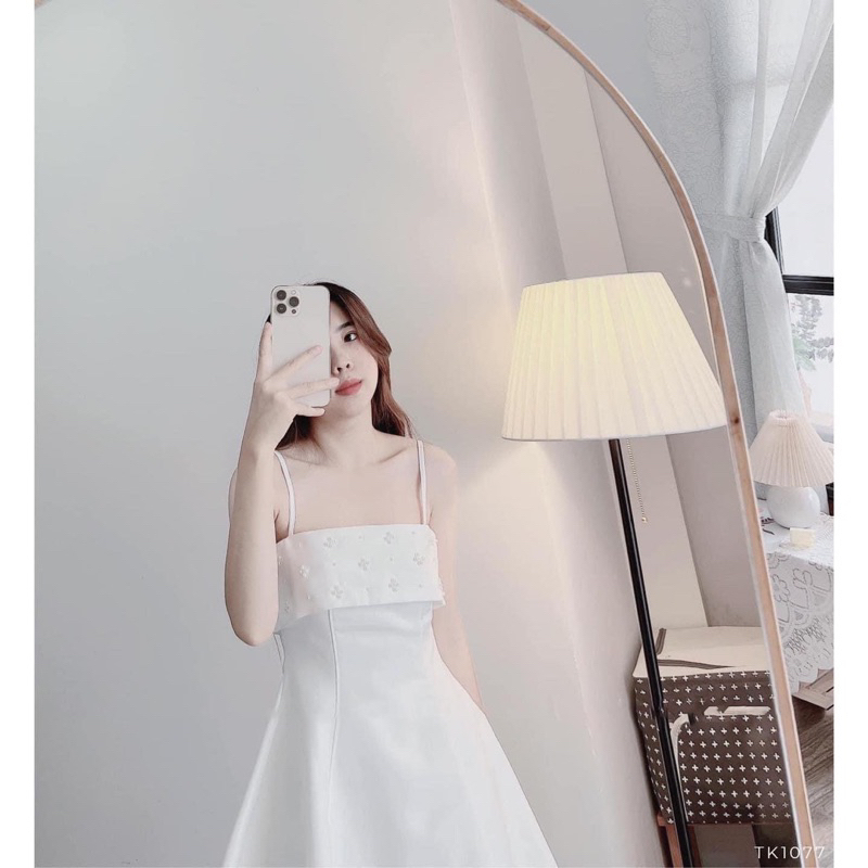 Đầm xoè váy hai dây dự tiệc siêu xinh - TK1065