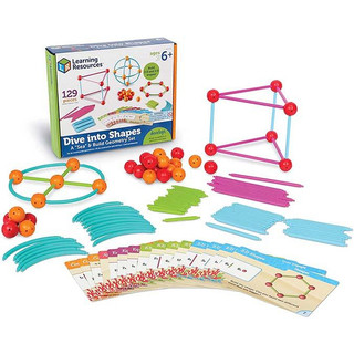 Đồ chơi lắp ghép hình học không gian - Dive Into Shapes A Sea & Build Geometry - Learning Resources