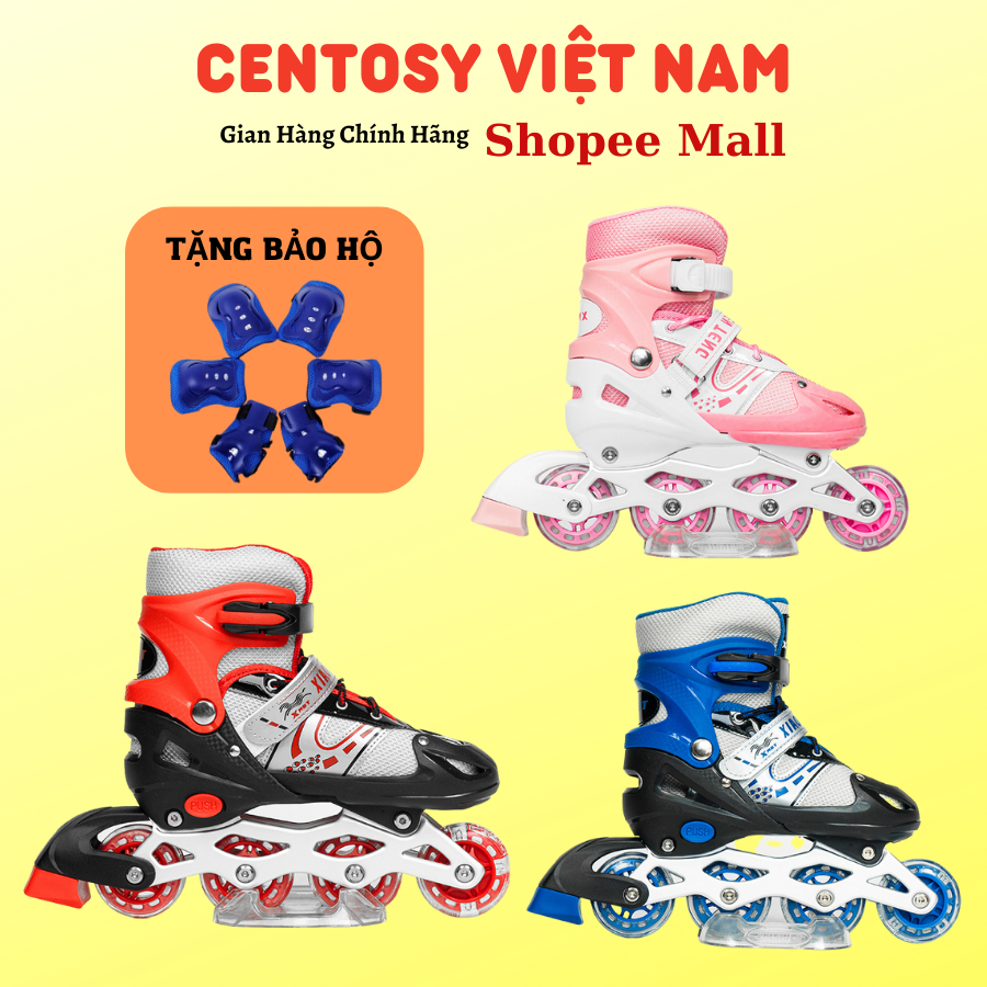  Giày Trượt Patin Centosy Bear Có Bánh Đèn Phát Sáng, Chỉnh Được Size