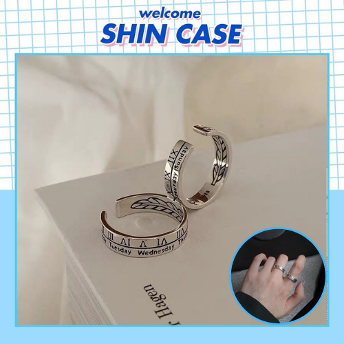Nhẫn nam và nữ bằng thép không gỉ màu bạc N05