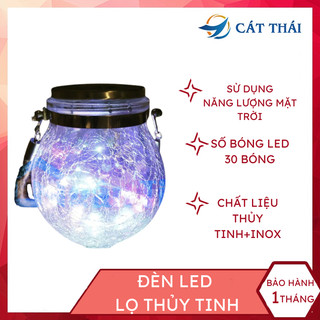 Đèn Trang Trí Năng Lượng Mặt Trời Lọ thủy tinh ánh sao cầu nguyện siêu sáng,Đèn Treo Vườn Ban Công
