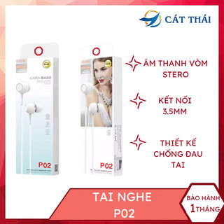 Tai nghe dây 3.5mm - P02 phù hợp với điện thoại di động Android tai nghe game tai nghe nhét tai có dây