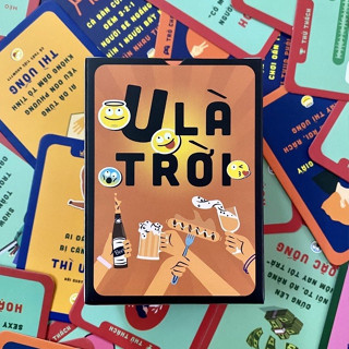 Bộ bài drinking game nốc out thẻ bài huệ uống thử thách cùng bạn bè cho nhóm cặp đôi 100 lá U Là Trời boardgame nhóm