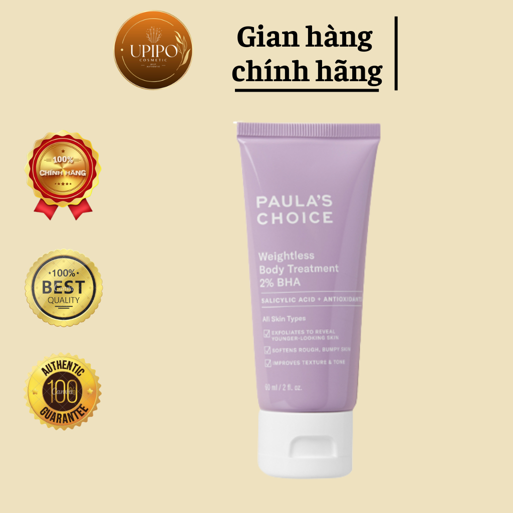 Kem dưỡng thể 2% BHA Paula's Choice Weightless Body Treatment Giúp ngừa viêm lỗ chân lông 210ml 0