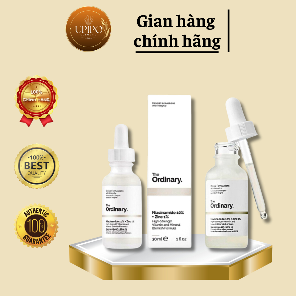 Tinh Chất The Ordinary Niacinamide 10% + Zinc 1% giảm mụn, mờ thâm, thu nhỏ lỗ chân lông hiệu quả