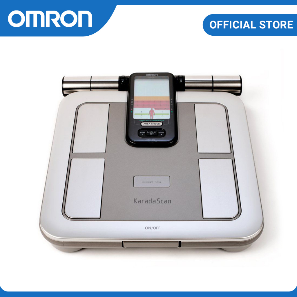 Máy Đo Thành Phần Cơ Thể và Lượng Mỡ OMRON HBF-375 Chính Hãng | Công nghệ Hiện đại với 8 cảm biến để đo toàn bộ Cơ Thể