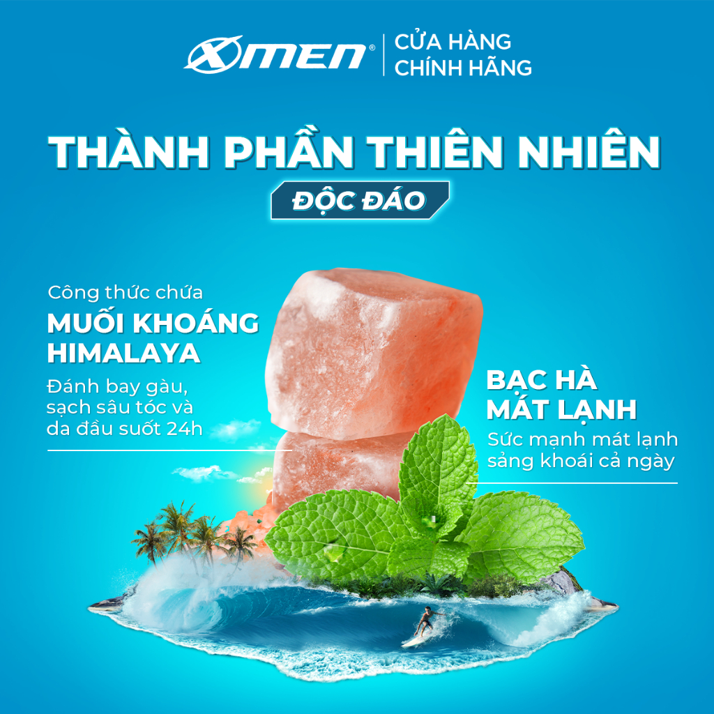 Combo Sữa tắm X-Men Clean &amp; Fresh Sạch Khuẩn Khử Mùi 630g + Dầu gội Sạch Gàu X-Men Clean &amp; Fresh 24h Sạch Sâu 630g