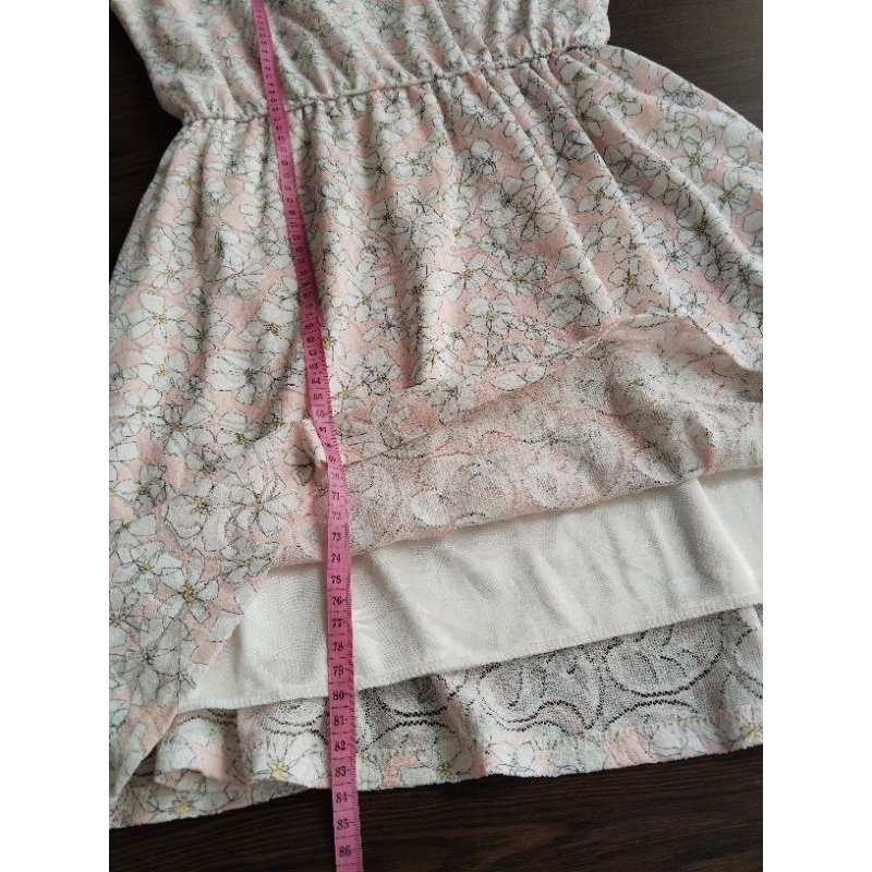 Đầm xòe cổ peter pan, hoa nhí eo thun, đầm công sở dạo phố