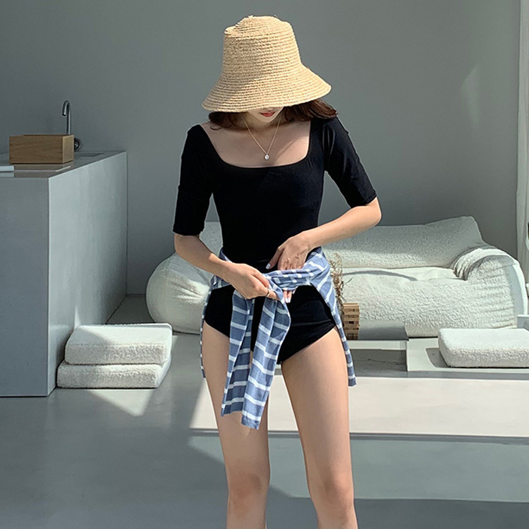 Đồ Bơi Nữ Liền Thân Bikini 1 Mảnh Áo Tắm Đi Biển Cao Cấp Dáng Body Suit Ngắn Tay Set Đi Biển Tiện Lợi Liền Mảnh Liz68