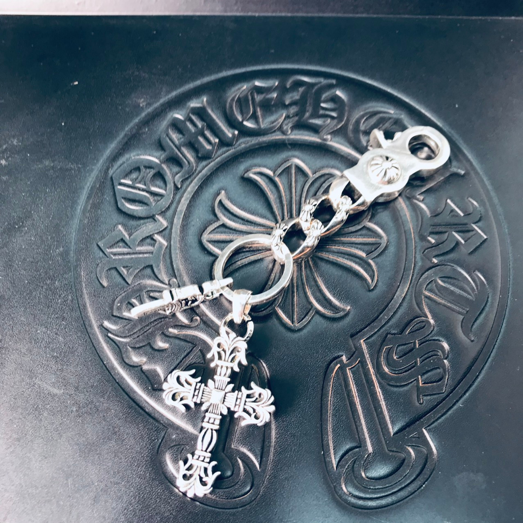 Móc khóa , key chain Chrome Heart mạ bạc 925 cao cấp fullbox - Shop Lộc Độc Và Lạ