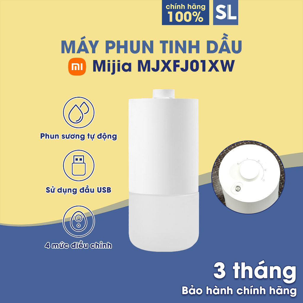 Máy Khuếch Tán Tinh Dầu Xiaomi Mijia MJXFJ01XW Tạo Hương Thơm - Cổng Sạc USB, Bốn Mức Độ Chuyển Đổi