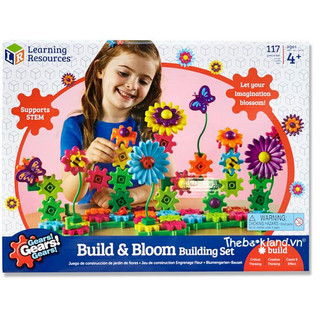 Đồ chơi lắp ghép bánh răng cưa: Gears Gears Gears Build & Bloom Building Set - Learning Resources