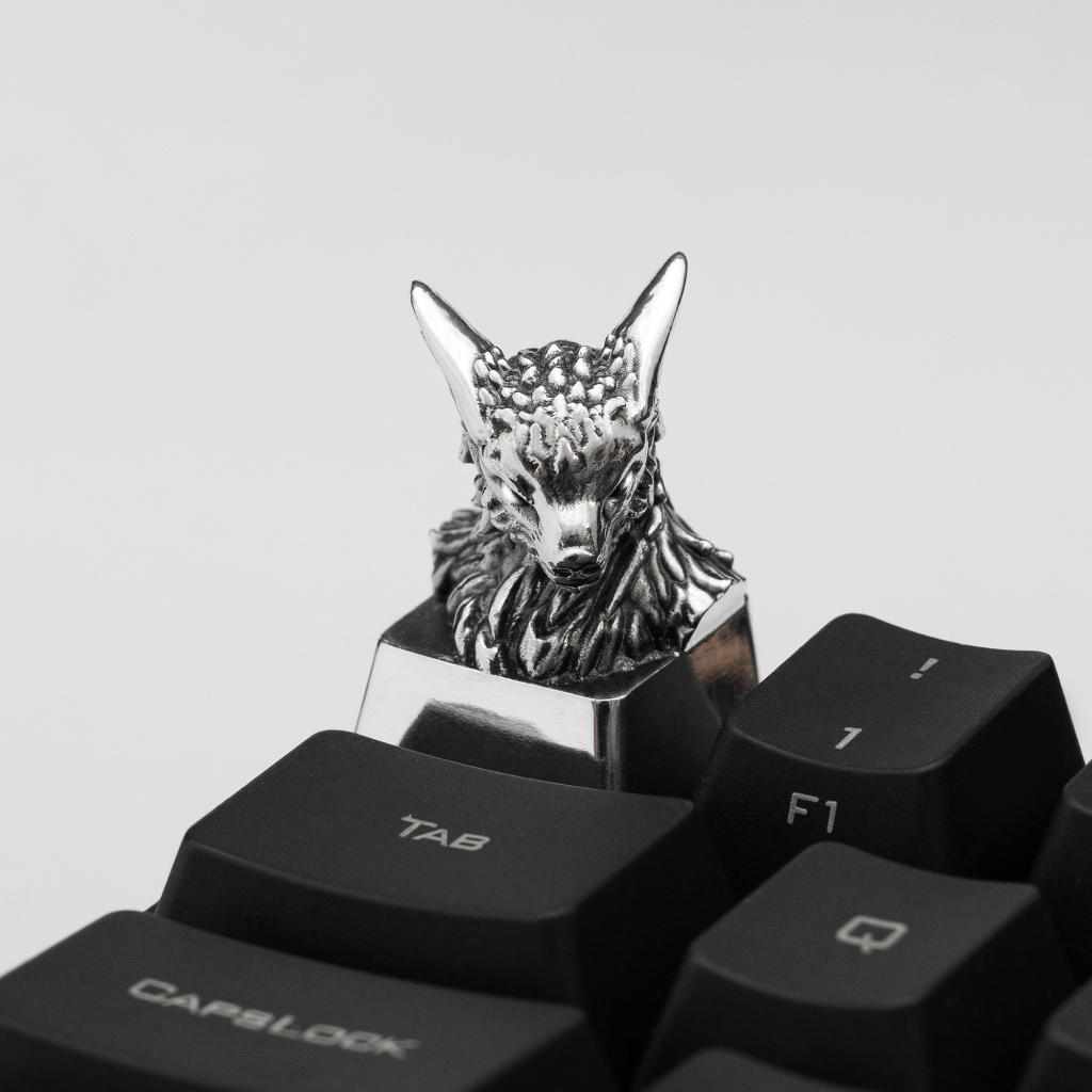 Werewolf Premium Keycap, nút bàn phím bạc, nút esc, artisan keycap, keycap kim loại, cherry keycap, custom keycap