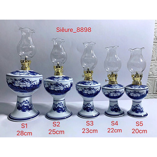 Đèn thờ Hoa Sen màu xanh lam các cỡ