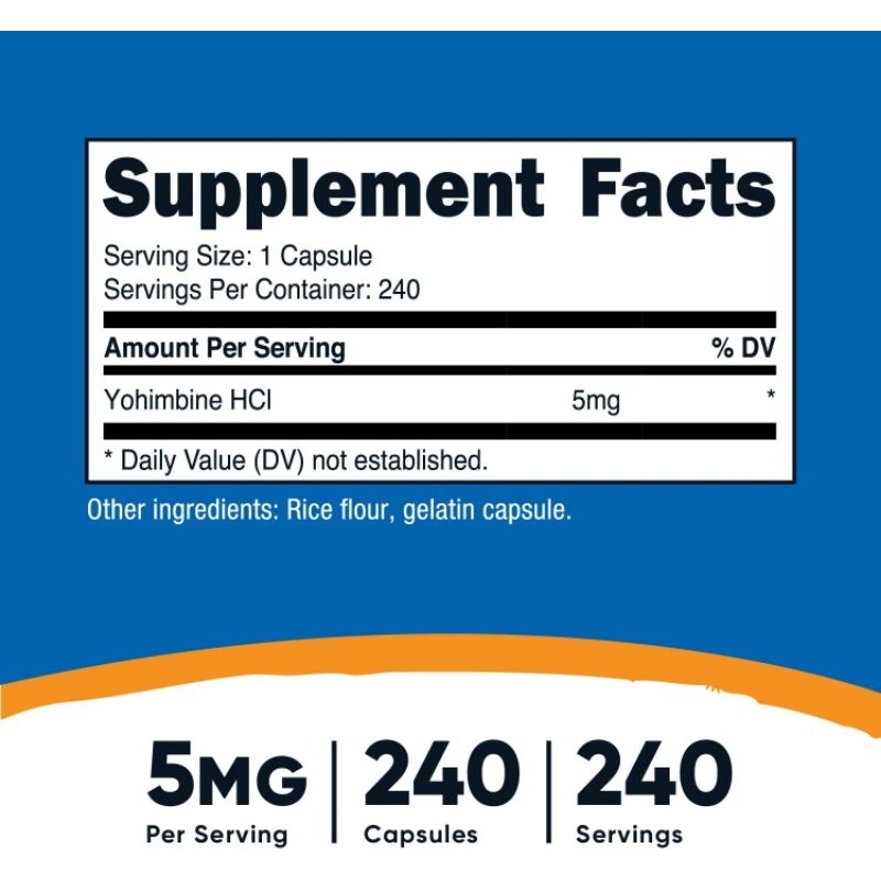 VIÊN UỐNG YOHIMBINE 5MG -- HỖ TRỢ GIẢM MỠ, TĂNG CƯỜNG SINH LÍ