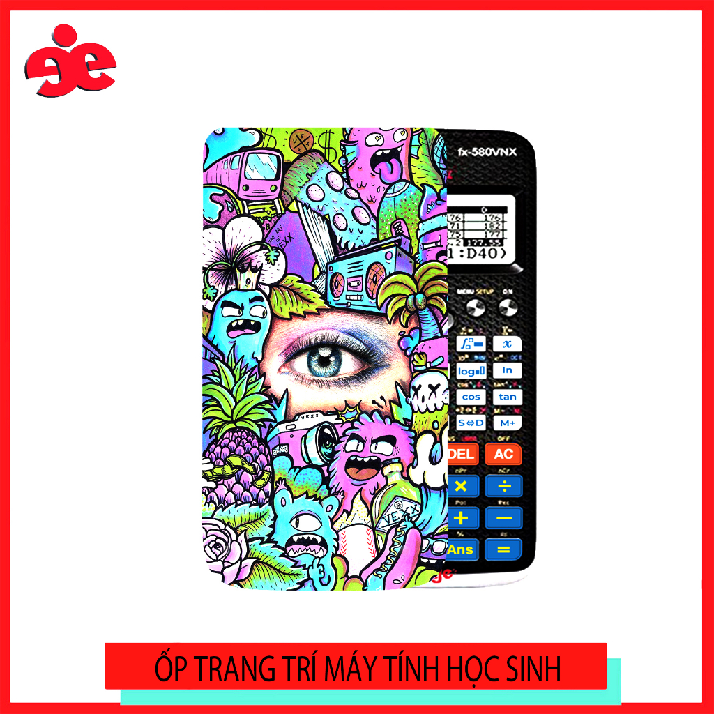 Ốp trang trí Máy Tính Casio FX 580 VNX hình nghệ thuật- Nhận In Theo Yêu Cầu( KHÔNG PHẢI DECAL)