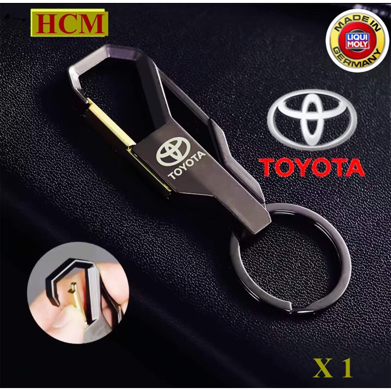 Móc khoá logo ô tô toyota - 1 cái