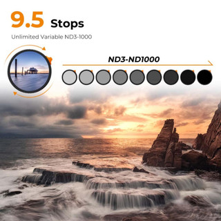 Kính Lọc Filter K&F Concept Nano-X Series Variable ND3-ND1000 (1.5 - 10Stop)