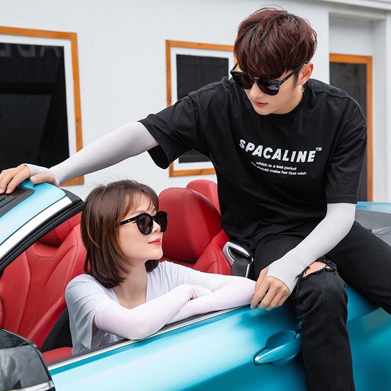 Găng Tay Chống Nắng Nam Nữ Let's Slim Bao Tay Đi Phượt Xỏ Ngón Vải Co Giãn Tốt Mát Mẻ