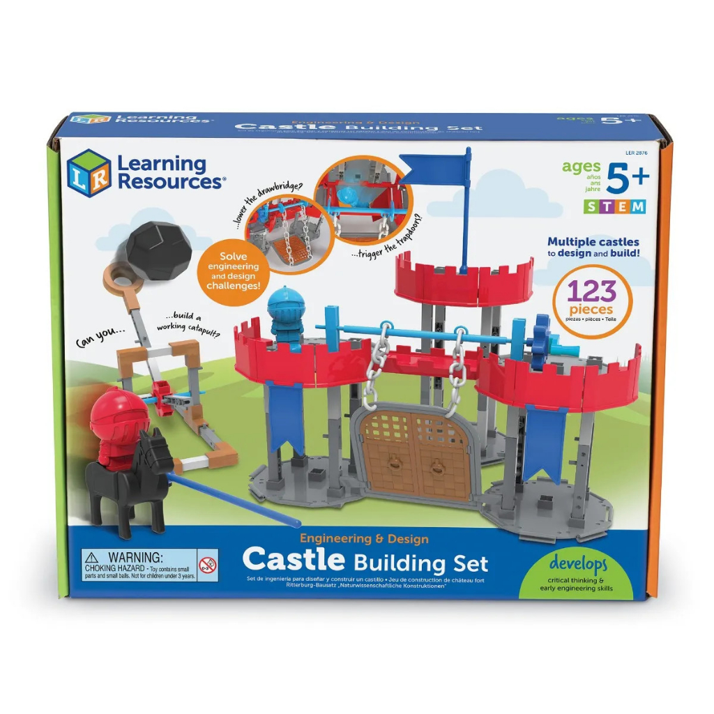 [Hàng nhập khẩu Mỹ] Kỹ thuật và thiết kế: lâu đài - Engineering & Design Castle Building Set - Learning Resources