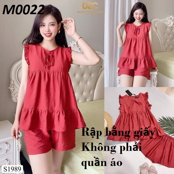 Rập giấy cắt sẵn mã M0022- rập giấy mẫu bộ ba lỗ mặc nhà (bản vẽ)