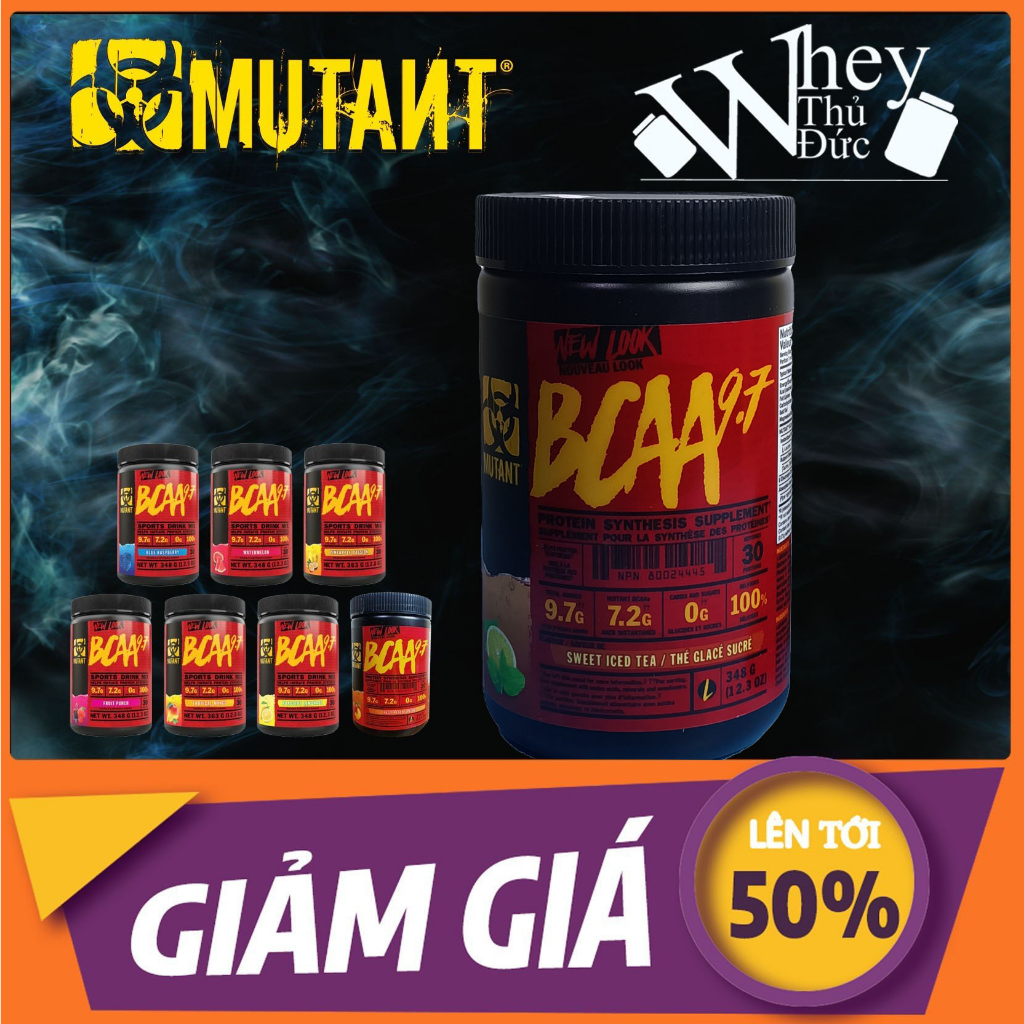 BCAA Mutant 9.7 30 lần dùng vị Sweet Ice Tea