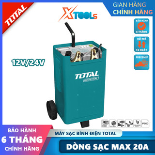 Máy sạc bình điện ắc qui total tbc2201 thiết bị sạc bình điện áp vào 12/24v dòng điện định mức 16/18a hỗ trợ sạc bình