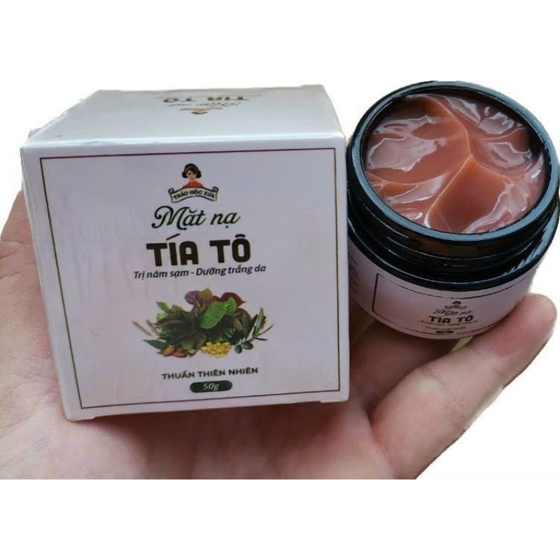 Nạ tía tô tươi mát mịn da giảm mụn