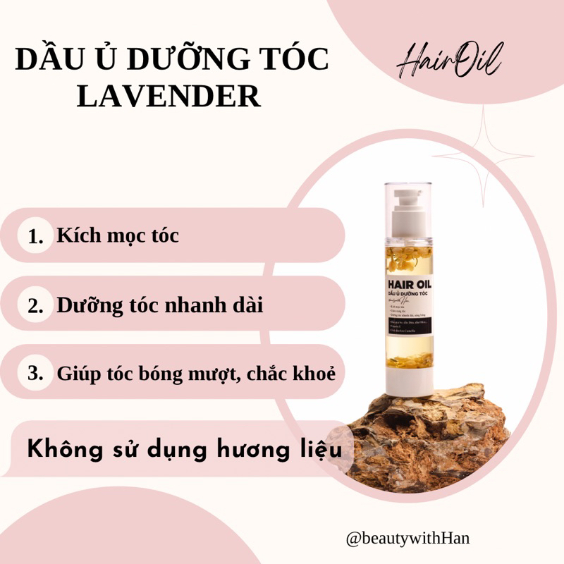 Dầu ủ dưỡng tóc Lavender #beautywithHan