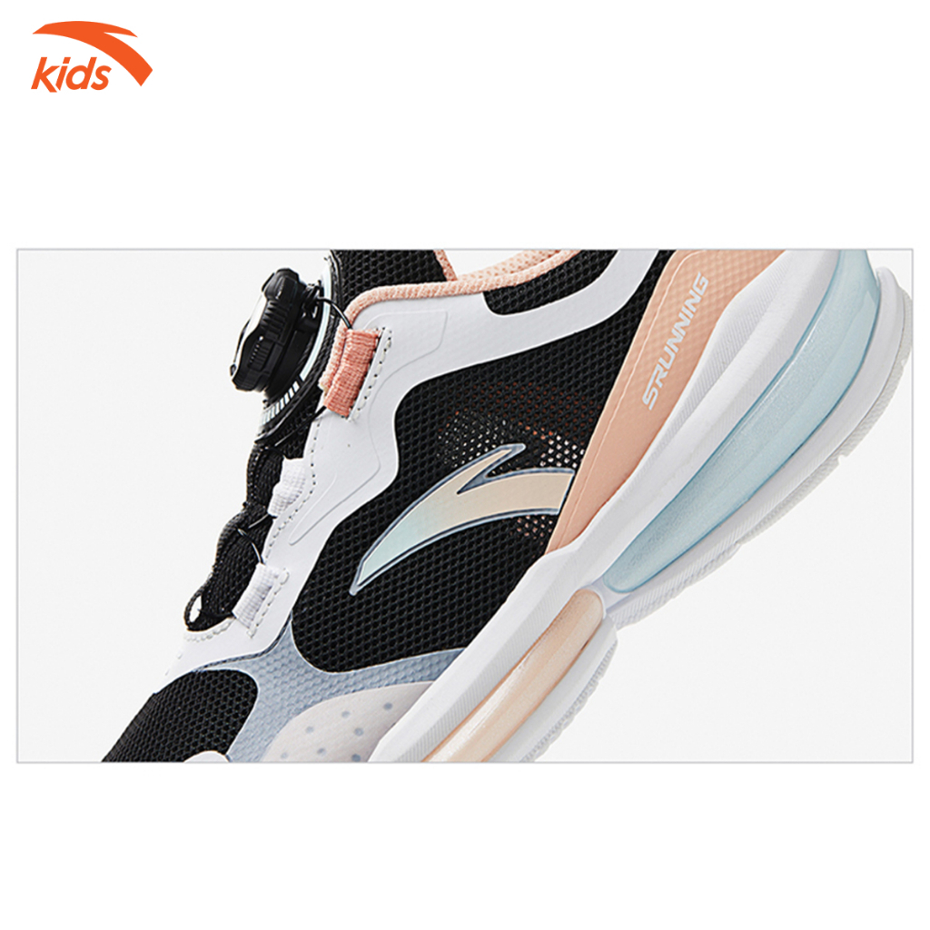 Giày thể thao bé gái Anta Kids dòng chạy siêu nhẹ, mặt lưới thoáng khí W322325551-4