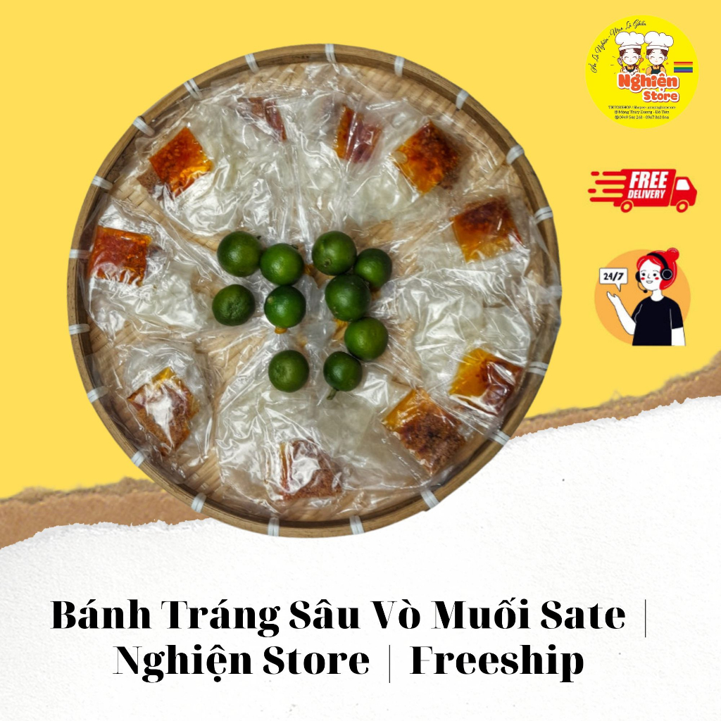 Bánh Tráng Sâu Vò Muối Sate | Nghiện Store | Freeship