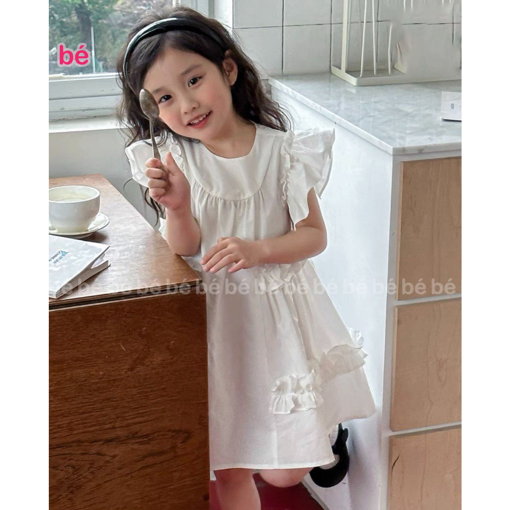 VÁY BABY DOLL PHỐI BÈO CHO BÉ CUTE ĐÁNG YÊU